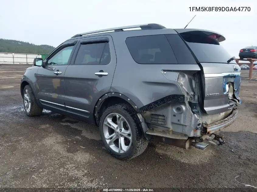1FM5K8F89DGA64770 2013 Ford Explorer Limited