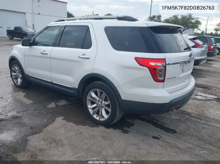 1FM5K7F82DGB26763 2013 Ford Explorer Limited