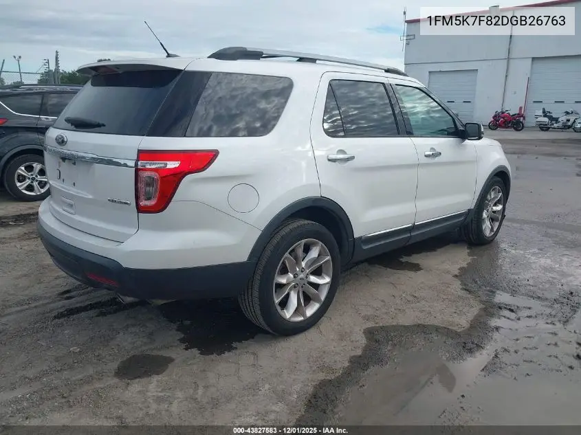 1FM5K7F82DGB26763 2013 Ford Explorer Limited