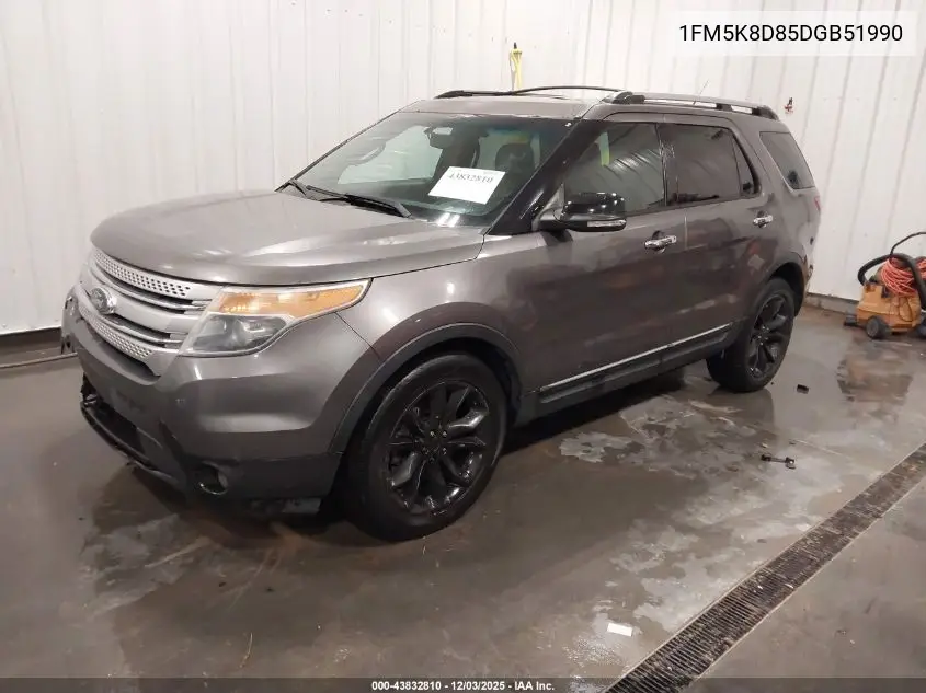 1FM5K8D85DGB51990 2013 Ford Explorer Xlt