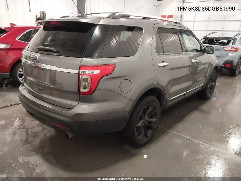 1FM5K8D85DGB51990 2013 Ford Explorer Xlt