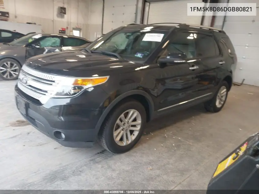 1FM5K8D86DGB80821 2013 Ford Explorer Xlt