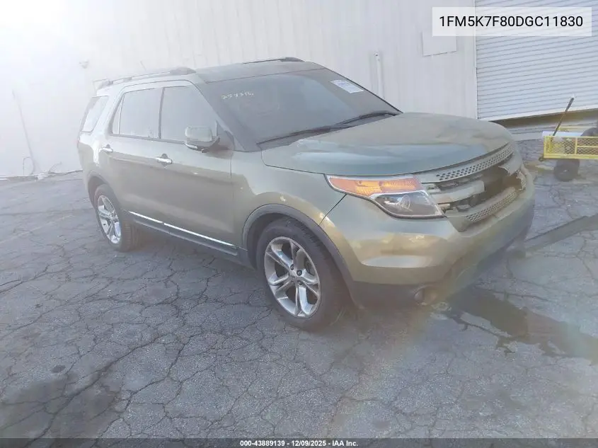 1FM5K7F80DGC11830 2013 Ford Explorer Limited