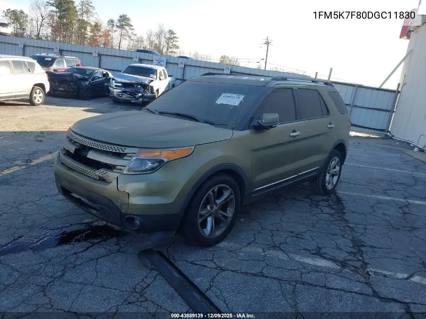 1FM5K7F80DGC11830 2013 Ford Explorer Limited