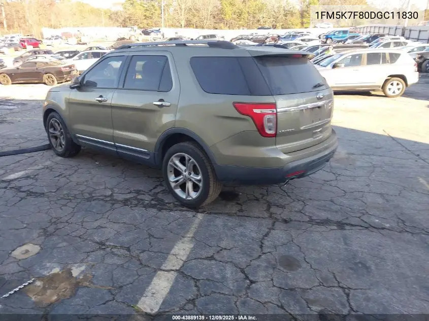 1FM5K7F80DGC11830 2013 Ford Explorer Limited