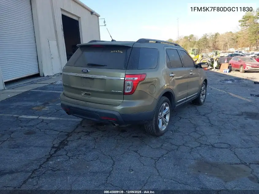 1FM5K7F80DGC11830 2013 Ford Explorer Limited
