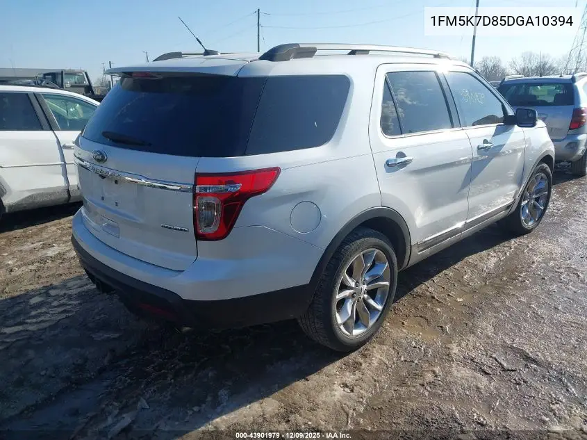 1FM5K7D85DGA10394 2013 Ford Explorer Xlt