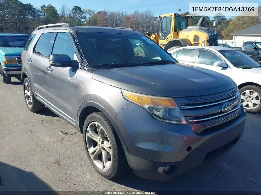 1FM5K7F84DGA43769 2013 Ford Explorer Limited