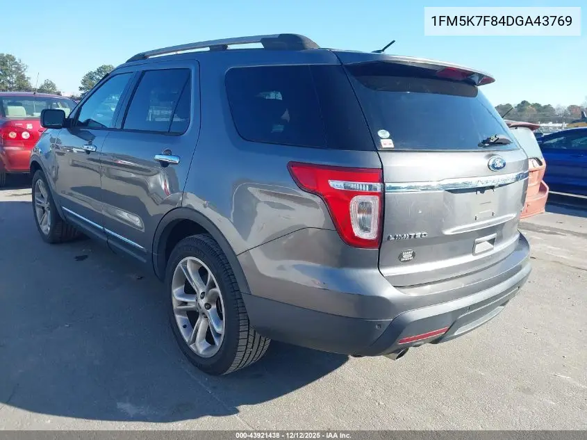 1FM5K7F84DGA43769 2013 Ford Explorer Limited
