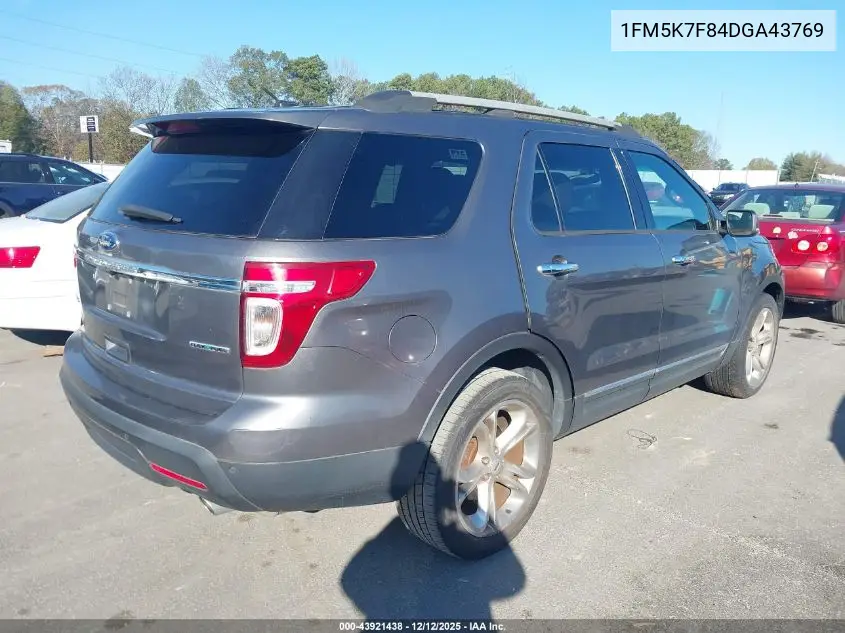 1FM5K7F84DGA43769 2013 Ford Explorer Limited