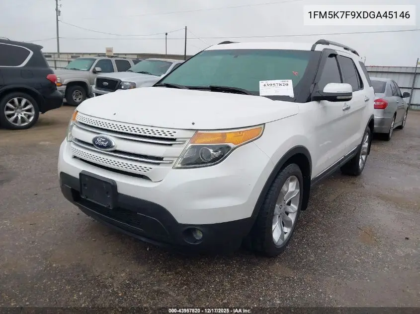 1FM5K7F9XDGA45146 2013 Ford Explorer Limited