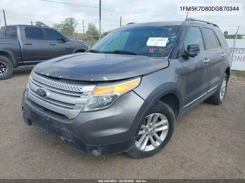1FM5K7D80DGB70344 2013 Ford Explorer Xlt