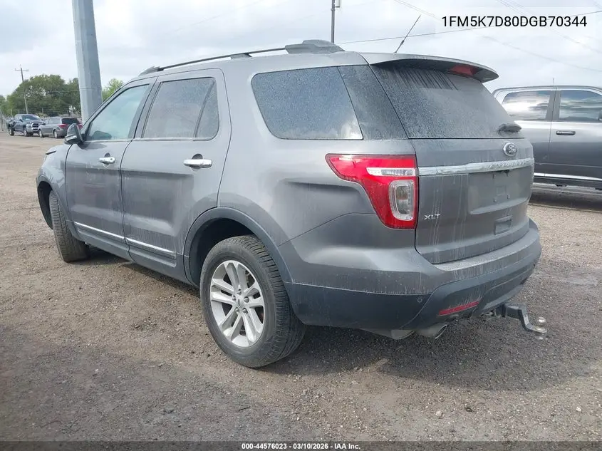 1FM5K7D80DGB70344 2013 Ford Explorer Xlt