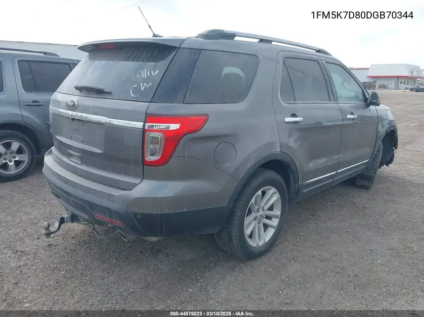 1FM5K7D80DGB70344 2013 Ford Explorer Xlt