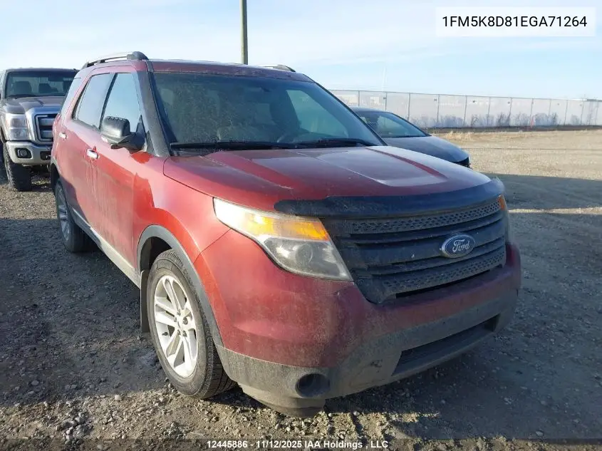 1FM5K8D81EGA71264 2014 Ford Explorer Xlt