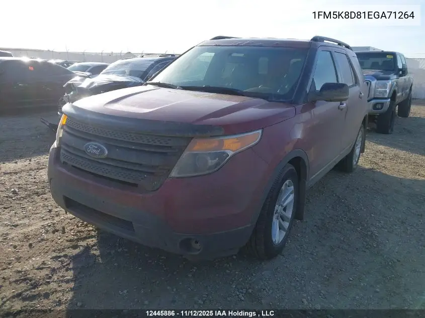 1FM5K8D81EGA71264 2014 Ford Explorer Xlt