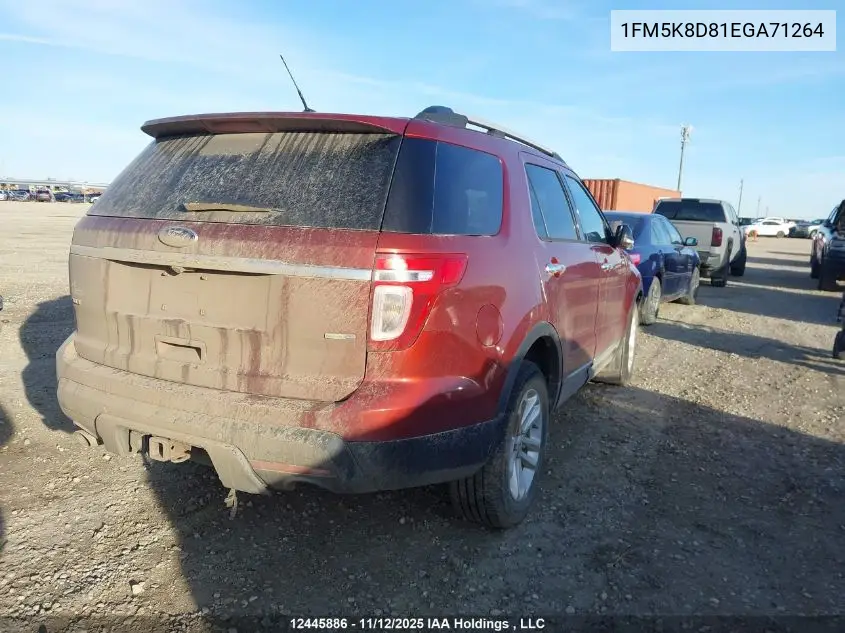 1FM5K8D81EGA71264 2014 Ford Explorer Xlt