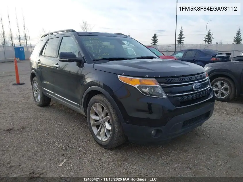 1FM5K8F84EGA93112 2014 Ford Explorer Limited