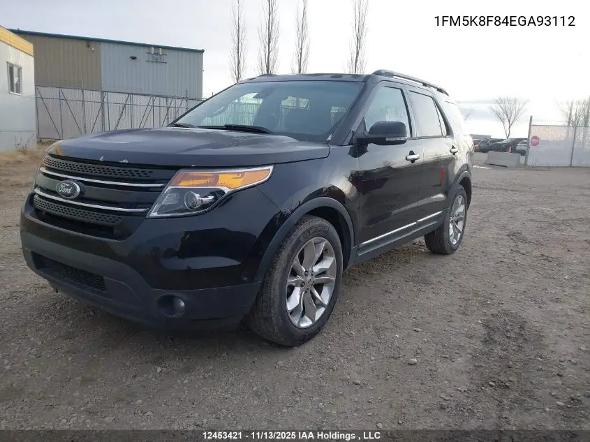 1FM5K8F84EGA93112 2014 Ford Explorer Limited