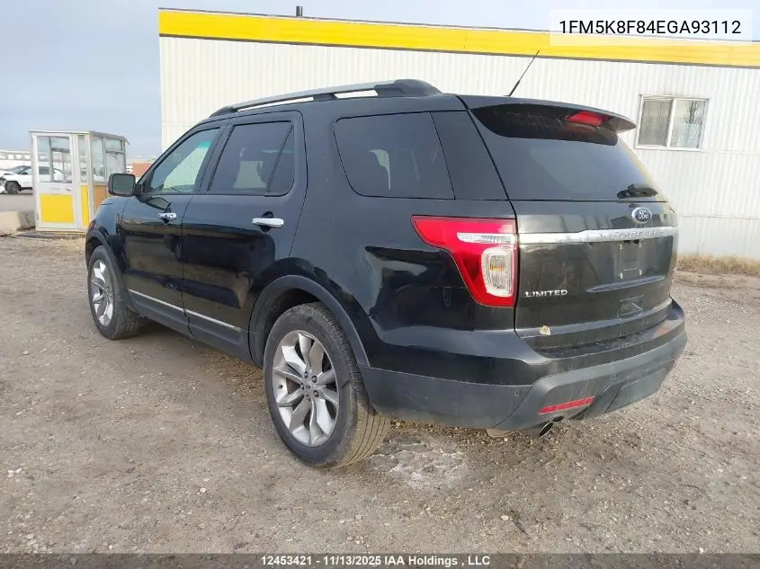 1FM5K8F84EGA93112 2014 Ford Explorer Limited