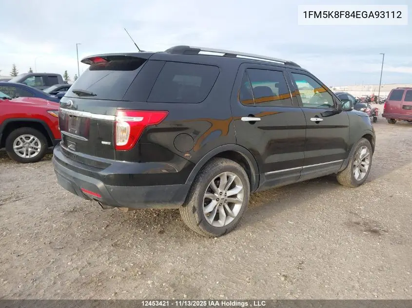 1FM5K8F84EGA93112 2014 Ford Explorer Limited