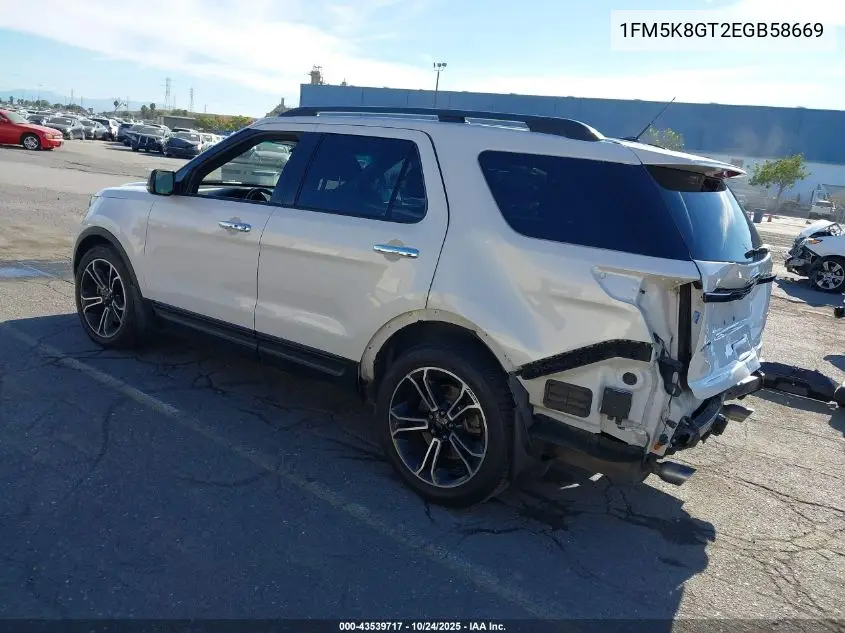 1FM5K8GT2EGB58669 2014 Ford Explorer Sport