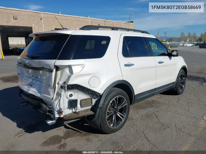 1FM5K8GT2EGB58669 2014 Ford Explorer Sport