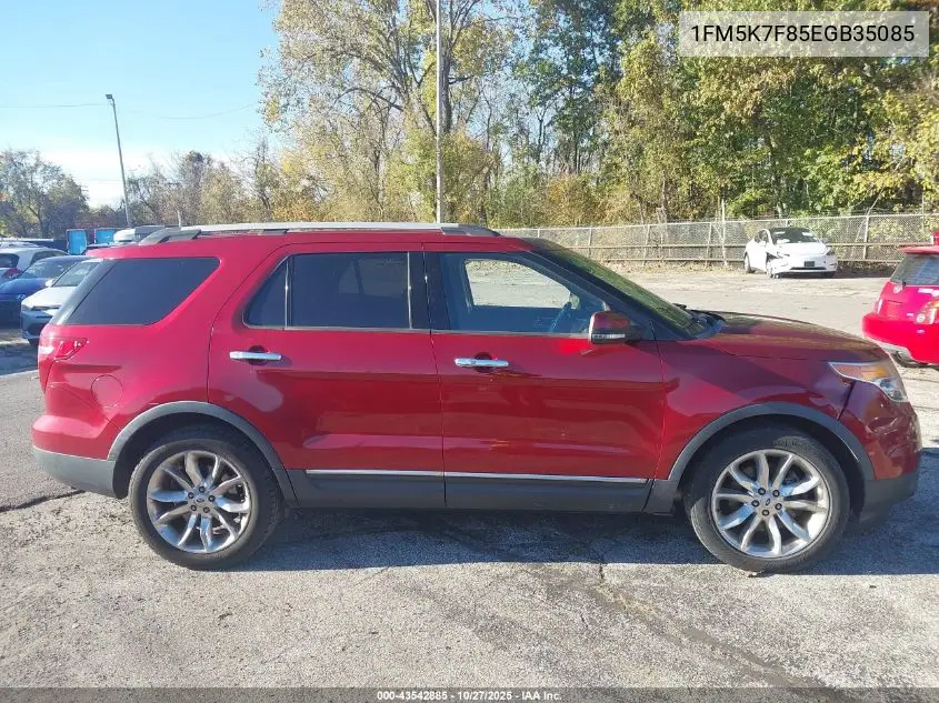 1FM5K7F85EGB35085 2014 Ford Explorer Limited