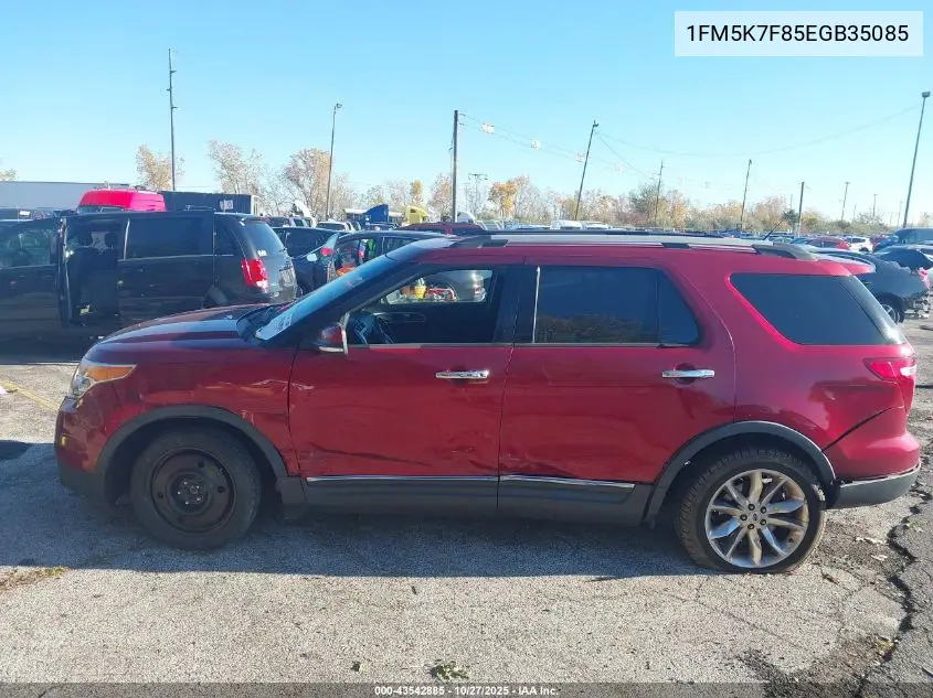 1FM5K7F85EGB35085 2014 Ford Explorer Limited