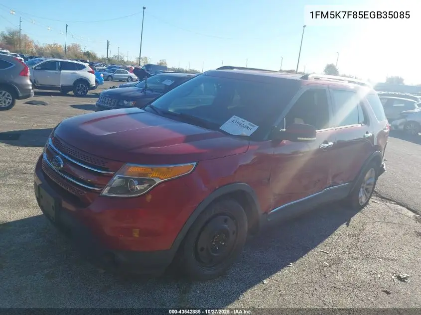 1FM5K7F85EGB35085 2014 Ford Explorer Limited