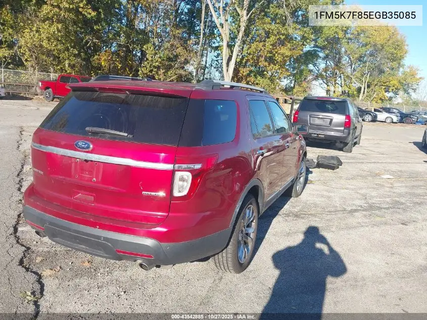 1FM5K7F85EGB35085 2014 Ford Explorer Limited