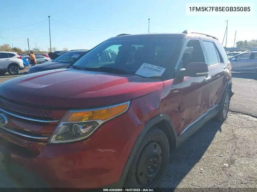 1FM5K7F85EGB35085 2014 Ford Explorer Limited