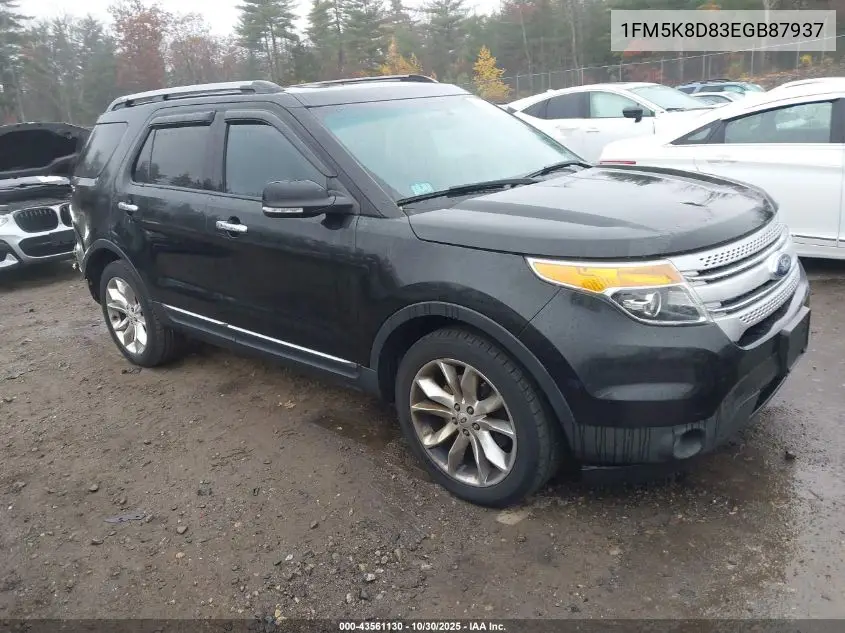 1FM5K8D83EGB87937 2014 Ford Explorer Xlt