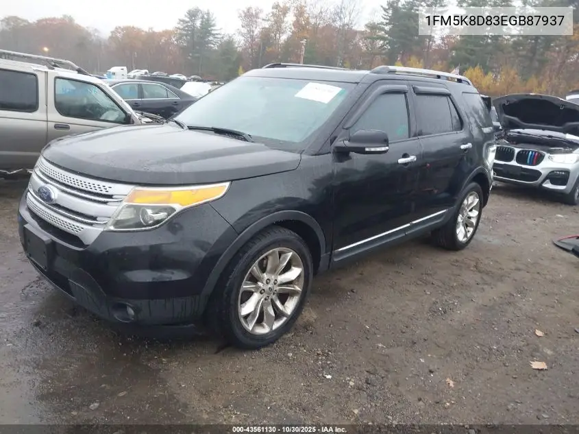 1FM5K8D83EGB87937 2014 Ford Explorer Xlt