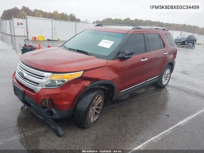 1FM5K8D8XEGC34459 2014 Ford Explorer Xlt