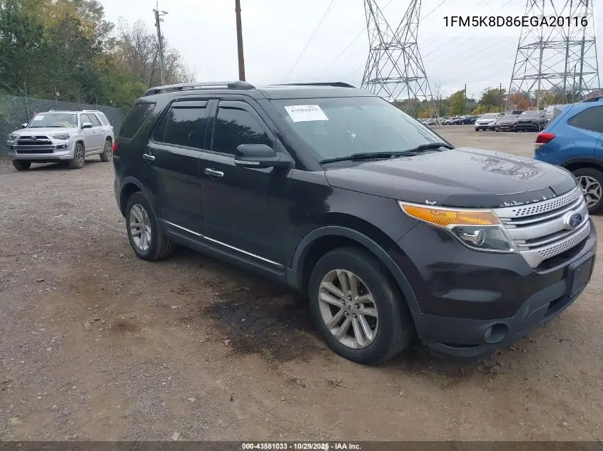 1FM5K8D86EGA20116 2014 Ford Explorer Xlt