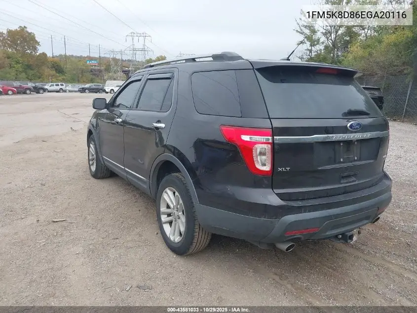 1FM5K8D86EGA20116 2014 Ford Explorer Xlt