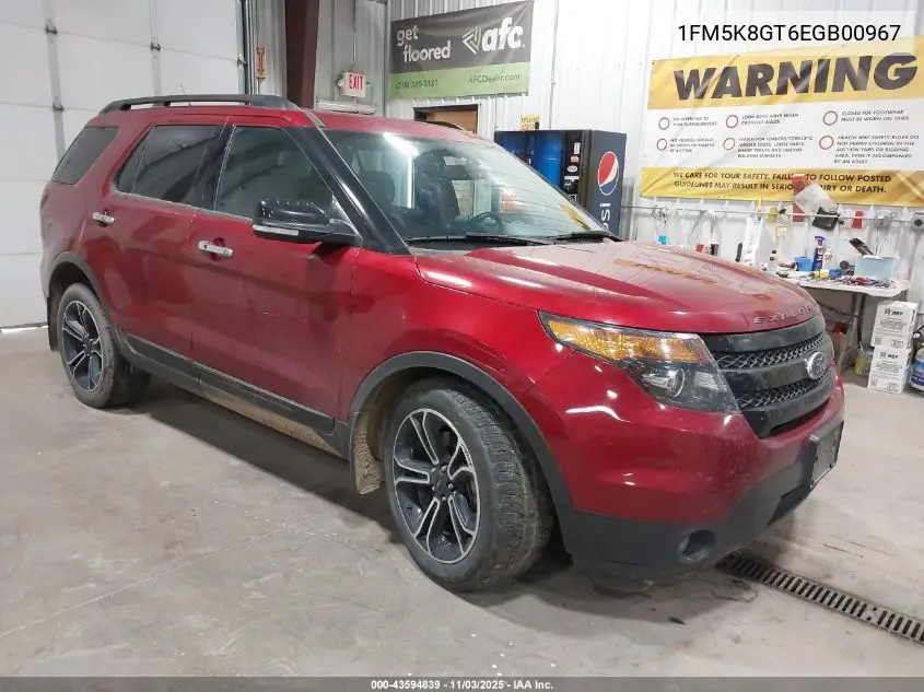 1FM5K8GT6EGB00967 2014 Ford Explorer Sport
