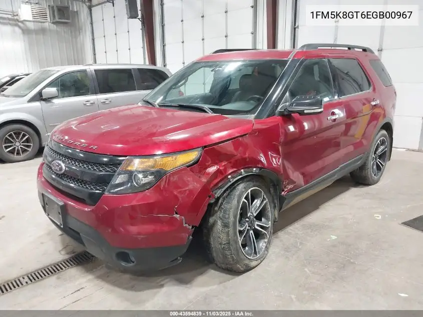 1FM5K8GT6EGB00967 2014 Ford Explorer Sport