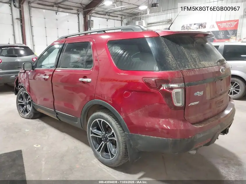 1FM5K8GT6EGB00967 2014 Ford Explorer Sport