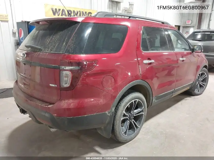 1FM5K8GT6EGB00967 2014 Ford Explorer Sport