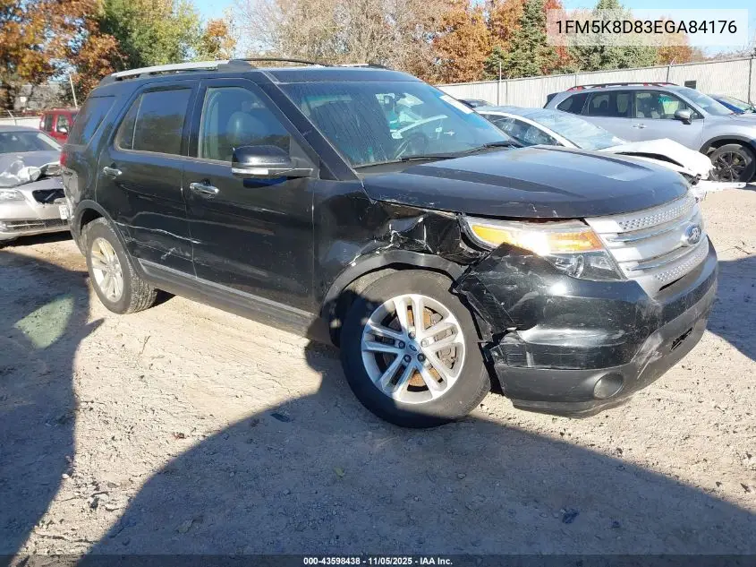 1FM5K8D83EGA84176 2014 Ford Explorer Xlt