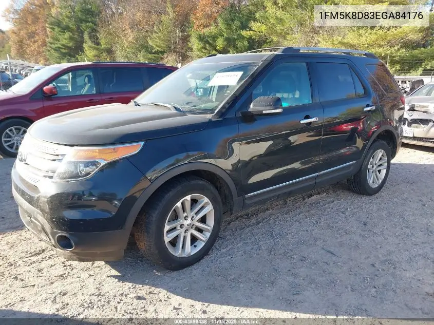 1FM5K8D83EGA84176 2014 Ford Explorer Xlt