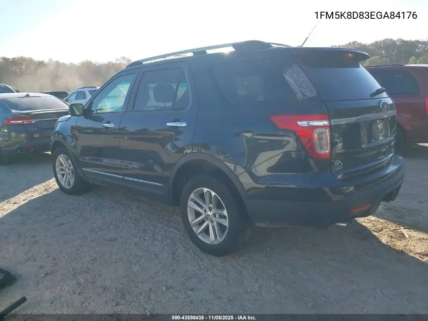 1FM5K8D83EGA84176 2014 Ford Explorer Xlt