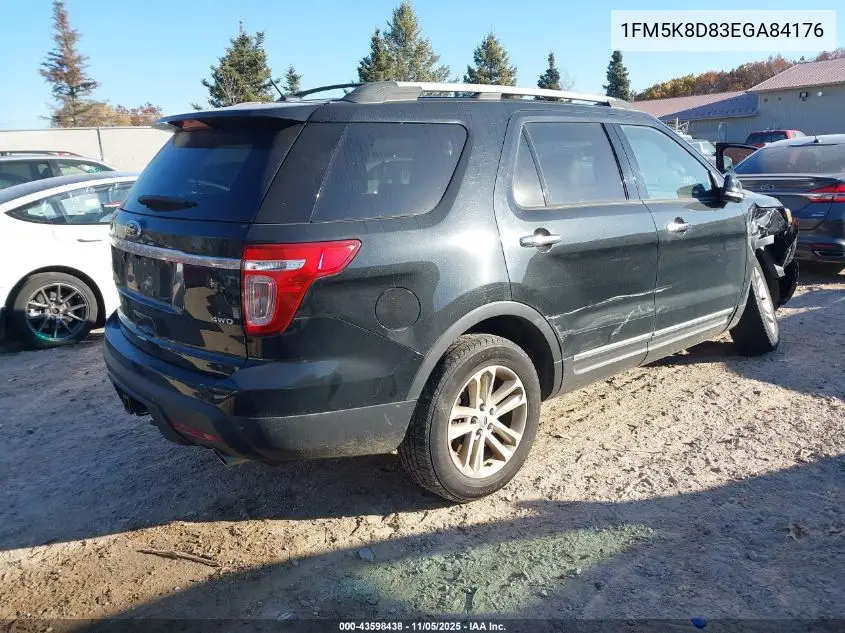 1FM5K8D83EGA84176 2014 Ford Explorer Xlt