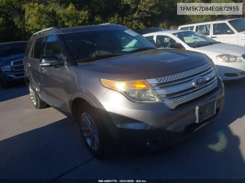 1FM5K7D84EGB72955 2014 Ford Explorer Xlt