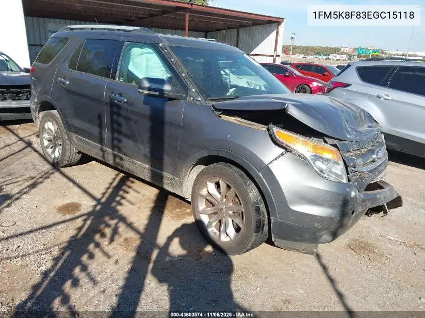 1FM5K8F83EGC15118 2014 Ford Explorer Limited