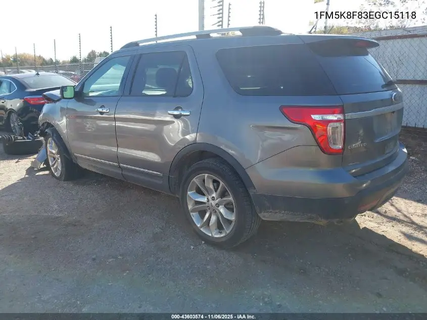 1FM5K8F83EGC15118 2014 Ford Explorer Limited
