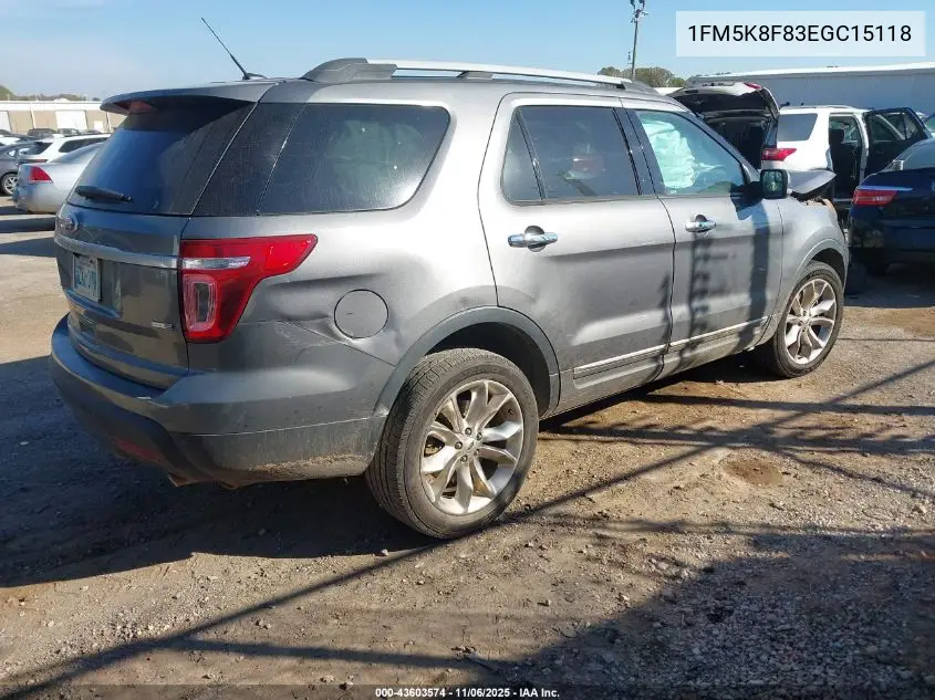 1FM5K8F83EGC15118 2014 Ford Explorer Limited
