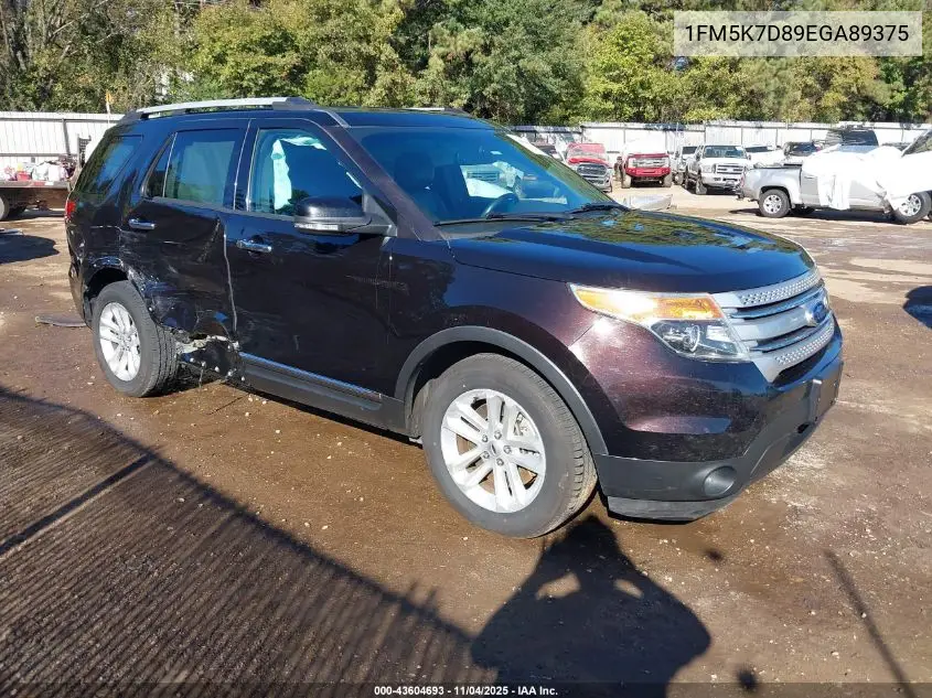 1FM5K7D89EGA89375 2014 Ford Explorer Xlt